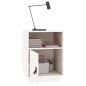 vidaXL Nachttisch Weiß 40x34x55 cm Massivholz Kiefer vidaXL Nachttisch Weiß 40x34x55 cm Massivholz Kiefer