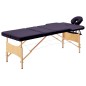 vidaXL Massageliege Klappbar 3-Zonen mit Holzgestell Lila vidaXL Massageliege Klappbar 3-Zonen mit Holzgestell Lila
