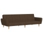 vidaXL Schlafsofa 2-Sitzer mit Fußhocker Braun Stoff vidaXL Schlafsofa 2-Sitzer mit Fußhocker Braun Stoff