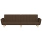 vidaXL Schlafsofa 2-Sitzer mit Fußhocker Braun Stoff vidaXL Schlafsofa 2-Sitzer mit Fußhocker Braun Stoff