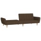 vidaXL Schlafsofa 2-Sitzer mit Fußhocker Braun Stoff vidaXL Schlafsofa 2-Sitzer mit Fußhocker Braun Stoff