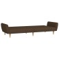 vidaXL Schlafsofa 2-Sitzer mit Fußhocker Braun Stoff vidaXL Schlafsofa 2-Sitzer mit Fußhocker Braun Stoff