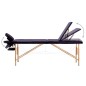 vidaXL Massageliege Klappbar 3-Zonen mit Holzgestell Lila vidaXL Massageliege Klappbar 3-Zonen mit Holzgestell Lila