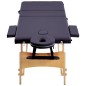 vidaXL Massageliege Klappbar 3-Zonen mit Holzgestell Lila vidaXL Massageliege Klappbar 3-Zonen mit Holzgestell Lila
