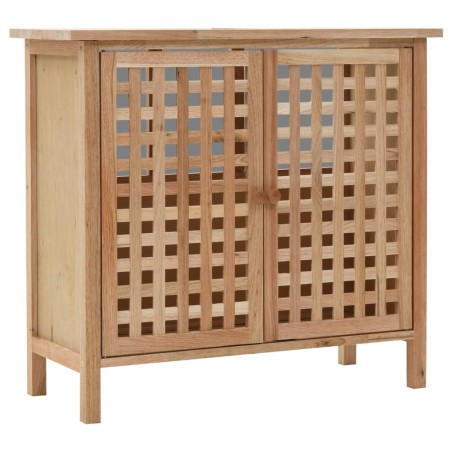vidaXL Waschbeckenunterschrank Walnuss Massivholz 66x29x61 cm