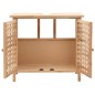 vidaXL Waschbeckenunterschrank Walnuss Massivholz 66x29x61 cm vidaXL Waschbeckenunterschrank Walnuss Massivholz 66x29x61 cm