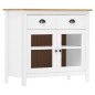 vidaXL Sideboard Hill Weiß 90x40x80 cm Massivholz Kiefer vidaXL Sideboard Hill Weiß 90x40x80 cm Massivholz Kiefer