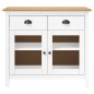 vidaXL Sideboard Hill Weiß 90x40x80 cm Massivholz Kiefer vidaXL Sideboard Hill Weiß 90x40x80 cm Massivholz Kiefer