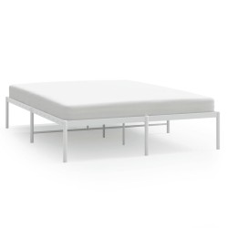 vidaXL Bettgestell Metall Weiß 140x200 cm