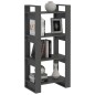 vidaXL Bücherregal/Raumteiler Grau 60x35x125 cm Massivholz vidaXL Bücherregal/Raumteiler Grau 60x35x125 cm Massivholz