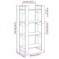vidaXL Bücherregal/Raumteiler Grau 60x35x125 cm Massivholz vidaXL Bücherregal/Raumteiler Grau 60x35x125 cm Massivholz