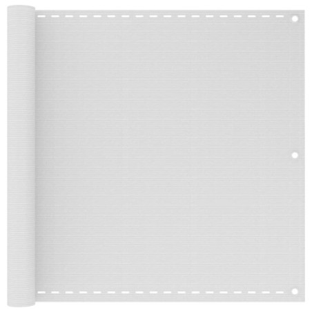 vidaXL Balkonsichtschutz HDPE 90x400 cm weiß