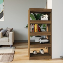 vidaXL Bücherregal/Raumteiler Braun Eichen-Optik Holzwerkstoff