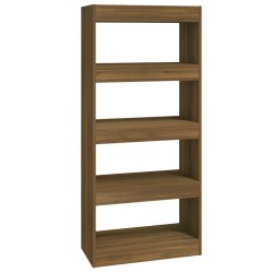 vidaXL Bücherregal/Raumteiler Braun Eichen-Optik Holzwerkstoff