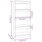 vidaXL Bücherregal/Raumteiler Braun Eichen-Optik Holzwerkstoff vidaXL Bücherregal/Raumteiler Braun Eichen-Optik Holzwerkstoff
