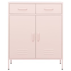vidaXL Lagerschrank Rosa 80x35x101,5 cm Stahl    