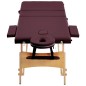 vidaXL Massageliege Klappbar 3-Zonen mit Holzgestell Bordeaux-Lila vidaXL Massageliege Klappbar 3-Zonen mit Holzgestell Bordeaux-Lila