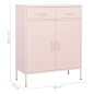 vidaXL Lagerschrank Rosa 80x35x101,5 cm Stahl vidaXL Lagerschrank Rosa 80x35x101,5 cm Stahl