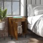 vidaXL Nachttische mit Metallbeinen 2Stk. Braun Eichenoptik 40x30x50cm vidaXL Nachttische mit Metallbeinen 2Stk. Braun Eichenoptik 40x30x50cm