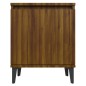 vidaXL Nachttische mit Metallbeinen 2Stk. Braun Eichenoptik 40x30x50cm vidaXL Nachttische mit Metallbeinen 2Stk. Braun Eichenoptik 40x30x50cm
