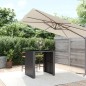 vidaXL Bartisch mit Glasplatte Schwarz 105x80x110 cm Poly Rattan vidaXL Bartisch mit Glasplatte Schwarz 105x80x110 cm Poly Rattan