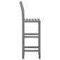 vidaXL Barhocker 2 Stk. Grau Massivholz Akazie vidaXL Barhocker 2 Stk. Grau Massivholz Akazie