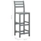 vidaXL Barhocker 2 Stk. Grau Massivholz Akazie vidaXL Barhocker 2 Stk. Grau Massivholz Akazie