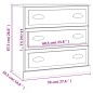 vidaXL Sideboard Sonoma-Eiche 70x35,5x67,5 cm Holzwerkstoff vidaXL Sideboard Sonoma-Eiche 70x35,5x67,5 cm Holzwerkstoff