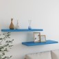 vidaXL Schweberegale 2 Stk. Blau 80x23,5x3,8 cm MDF vidaXL Schweberegale 2 Stk. Blau 80x23,5x3,8 cm MDF