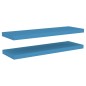 vidaXL Schweberegale 2 Stk. Blau 80x23,5x3,8 cm MDF vidaXL Schweberegale 2 Stk. Blau 80x23,5x3,8 cm MDF