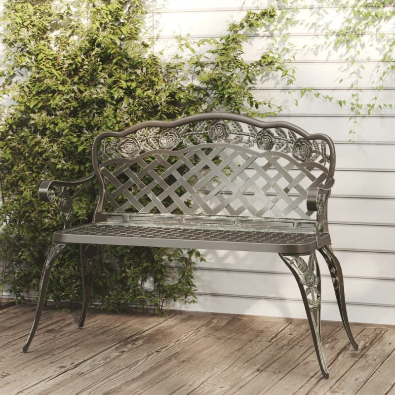 vidaXL Gartenbank 108 cm Aluminiumguss Grün vidaXL Gartenbank 108 cm Aluminiumguss Grün
