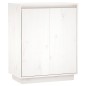vidaXL Sideboard Weiß 60x34x75 cm Massivholz Kiefer vidaXL Sideboard Weiß 60x34x75 cm Massivholz Kiefer