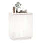 vidaXL Sideboard Weiß 60x34x75 cm Massivholz Kiefer vidaXL Sideboard Weiß 60x34x75 cm Massivholz Kiefer