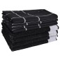 vidaXL 12-tlg. Handtuch-Set Schwarz Baumwolle vidaXL 12-tlg. Handtuch-Set Schwarz Baumwolle