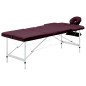 vidaXL Massagetisch Klappbar 3 Zonen Aluminium Dunkellila vidaXL Massagetisch Klappbar 3 Zonen Aluminium Dunkellila