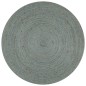 vidaXL Teppich Handgefertigt Jute Rund 150 cm Olivgrün vidaXL Teppich Handgefertigt Jute Rund 150 cm Olivgrün