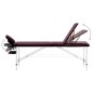 vidaXL Massagetisch Klappbar 3 Zonen Aluminium Dunkellila vidaXL Massagetisch Klappbar 3 Zonen Aluminium Dunkellila