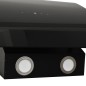 vidaXL Dunstabzugshaube 60 cm Stahl und Hartglas Schwarz