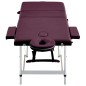 vidaXL Massagetisch Klappbar 3 Zonen Aluminium Dunkellila vidaXL Massagetisch Klappbar 3 Zonen Aluminium Dunkellila