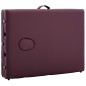 vidaXL Massagetisch Klappbar 3 Zonen Aluminium Dunkellila vidaXL Massagetisch Klappbar 3 Zonen Aluminium Dunkellila
