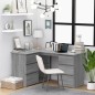 vidaXL Eckschreibtisch Grau Sonoma 145x100x76 cm Holzwerkstoff vidaXL Eckschreibtisch Grau Sonoma 145x100x76 cm Holzwerkstoff