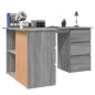 vidaXL Eckschreibtisch Grau Sonoma 145x100x76 cm Holzwerkstoff vidaXL Eckschreibtisch Grau Sonoma 145x100x76 cm Holzwerkstoff