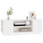vidaXL TV-Schrank Weiß 110x35x40,5 cm Massivholz Kiefer vidaXL TV-Schrank Weiß 110x35x40,5 cm Massivholz Kiefer