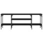 vidaXL TV-Schrank Schwarz 121x35x45 cm Holzwerkstoff & Eisen vidaXL TV-Schrank Schwarz 121x35x45 cm Holzwerkstoff & Eisen