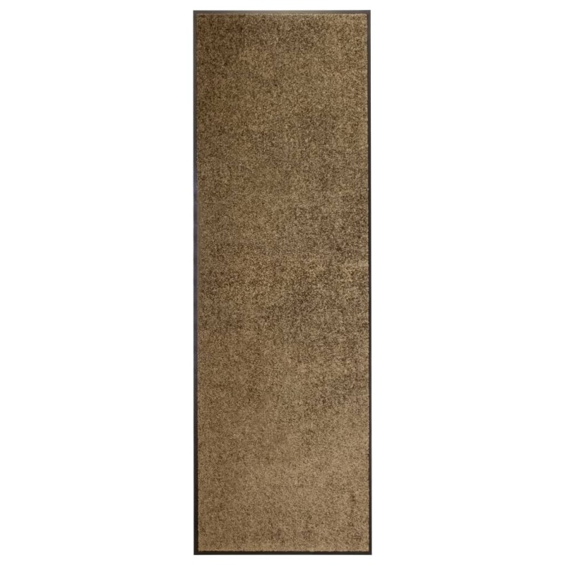 vidaXL Fußmatte Waschbar Braun 60x180 cm vidaXL Fußmatte Waschbar Braun 60x180 cm