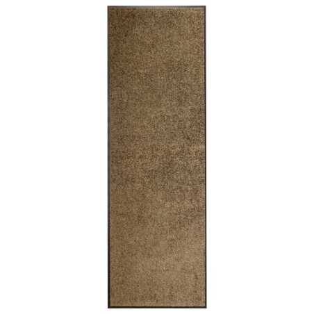 vidaXL Fußmatte Waschbar Braun 60x180 cm 