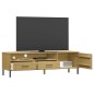 vidaXL TV-Schrank OSLO mit Metallbeinen Braun Massivholz Kiefer vidaXL TV-Schrank OSLO mit Metallbeinen Braun Massivholz Kiefer