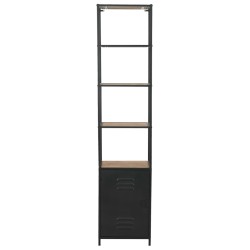 vidaXL Bücherregal Massivholz Tanne und Stahl 40,5x32,5x180 cm