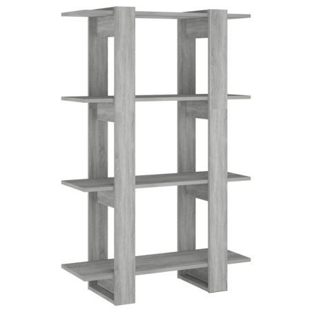 vidaXL Bücherregal/Raumteiler Grau Sonoma 80x30x123,5 cm