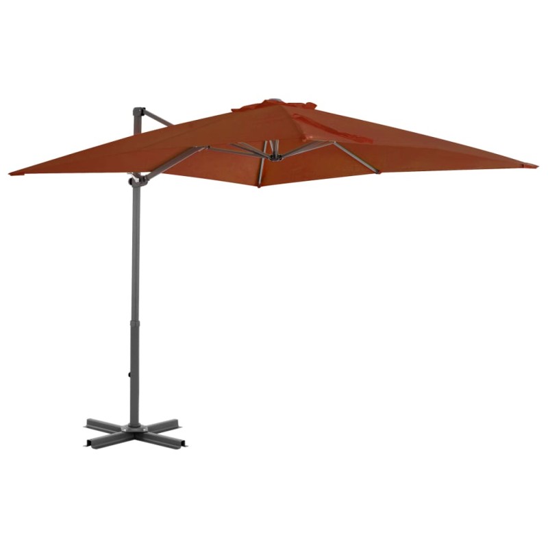 vidaXL Ampelschirm mit Aluminium-Mast Terrakotta-Rot 250x250 cm vidaXL Ampelschirm mit Aluminium-Mast Terrakotta-Rot 250x250 cm